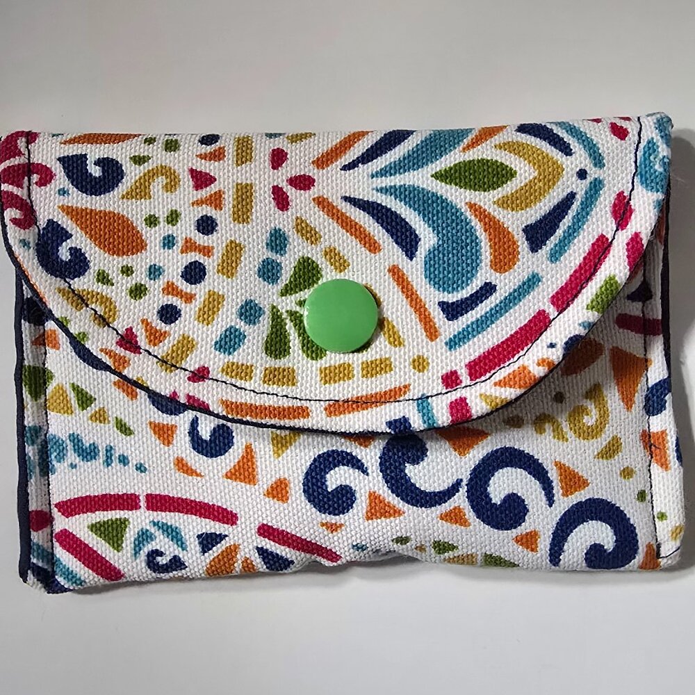 Fiesta Mexican Flare Fabric Pouch Card/Money  Holder 4.5" x 3"